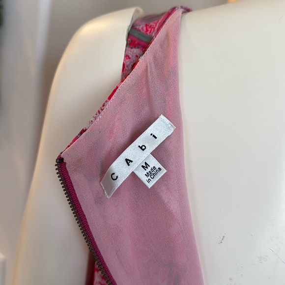 Cabi Jubilee Tunic Sleeveless Blouse Women's Size M Pink and grey print - Picture 5 of 9